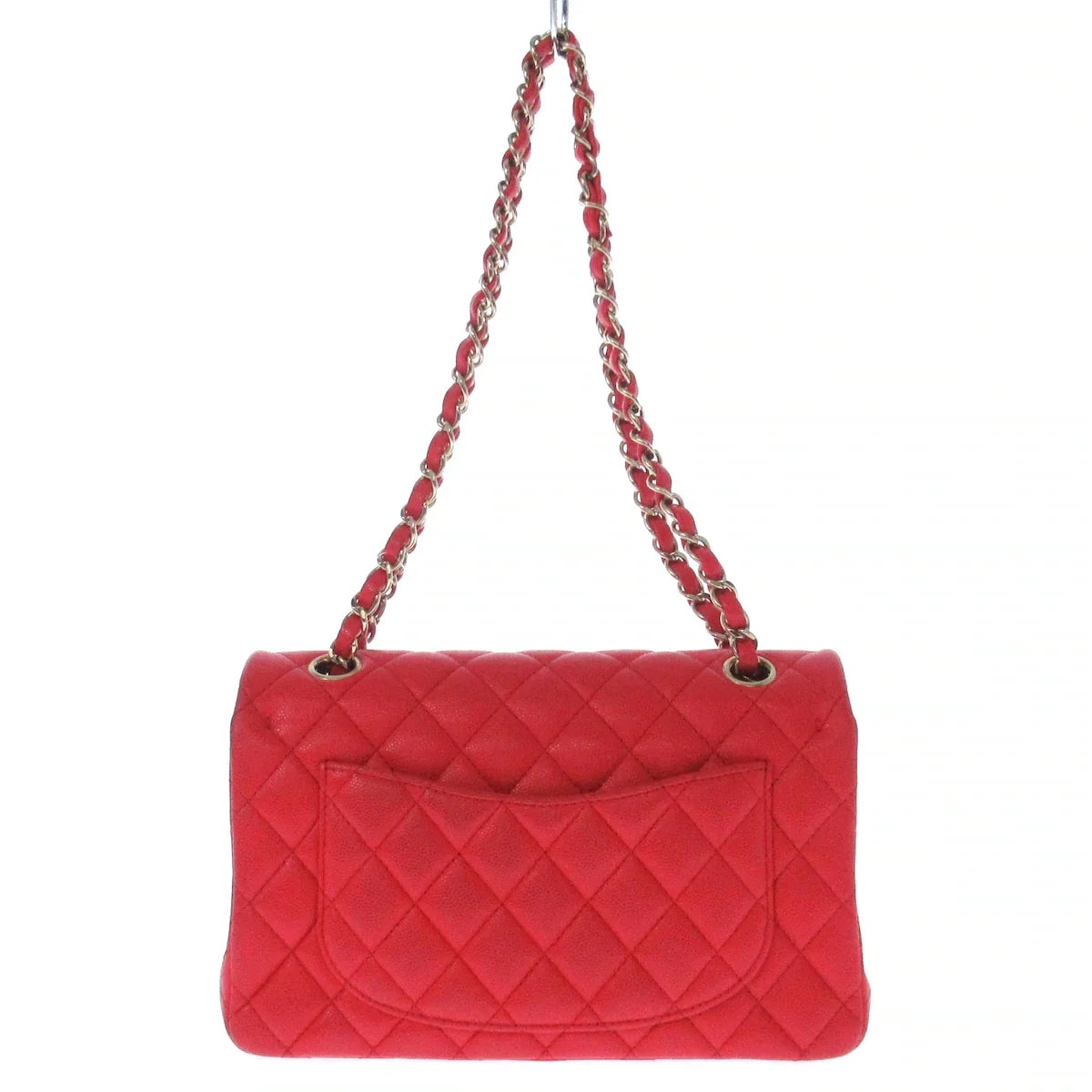 Chanel red caviar small timeless bag