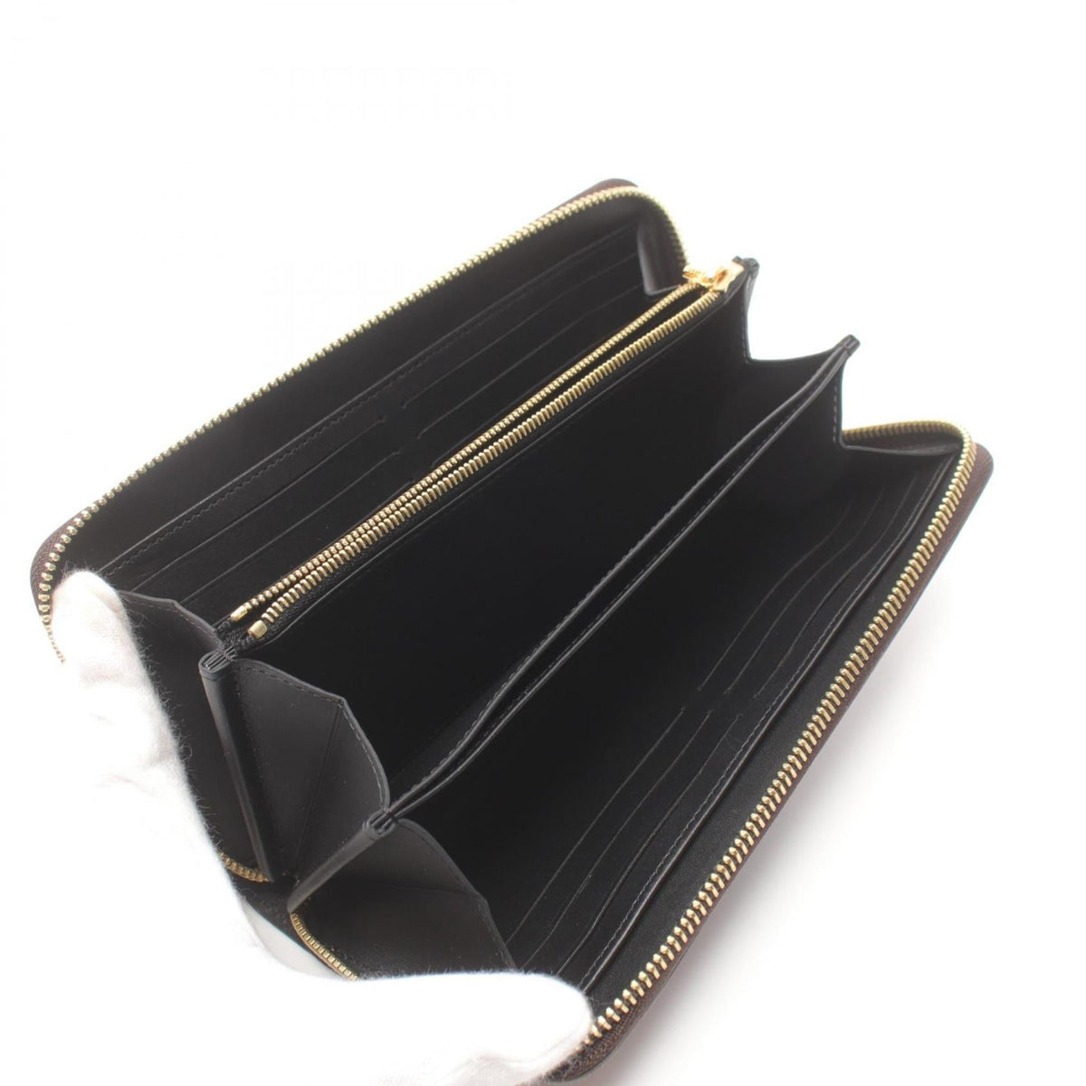 Louis Vuitton Coated Canvas Leather Long Wallet (Bi-Fold)