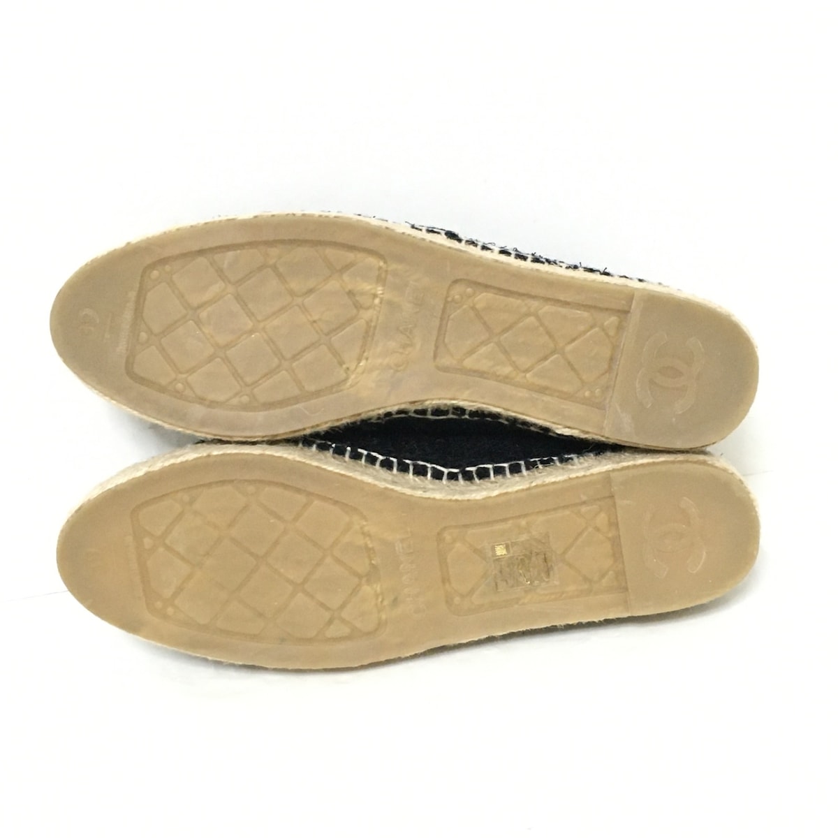 Chanel Tweed black espadrilles, size 39