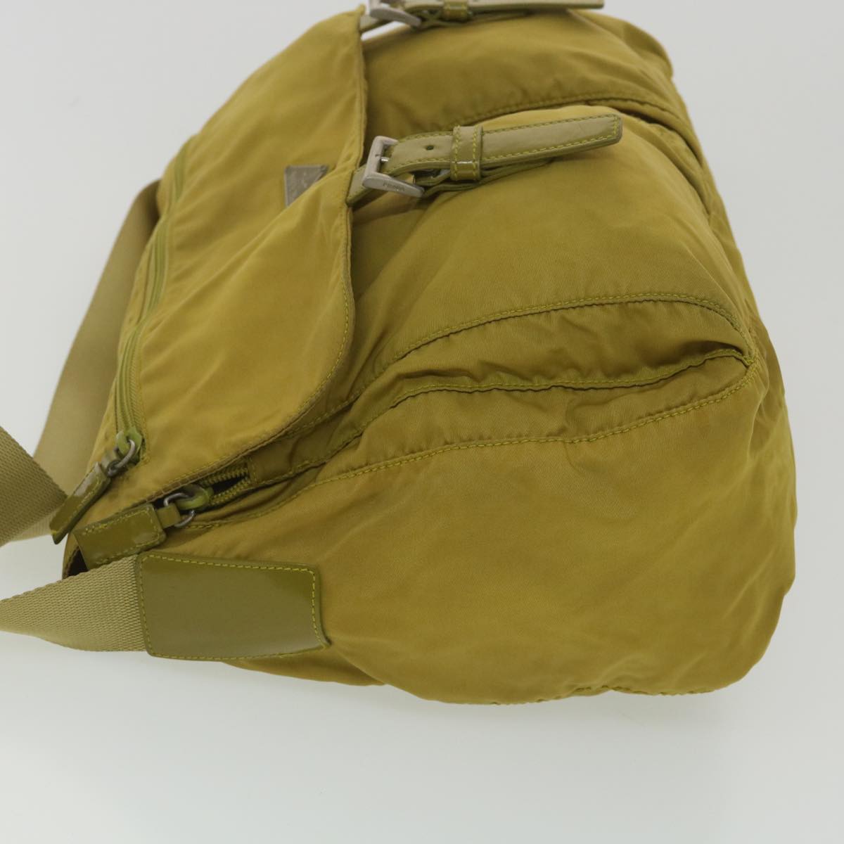 Prada Shoulder Bag Nylon Yellow 38487