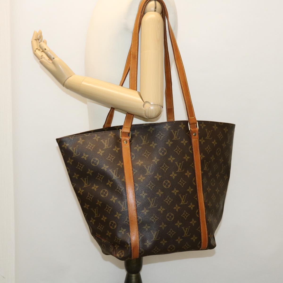 LOUIS VUITTON Monogram Sac Shopping Tote Bag M51108 LV 38627