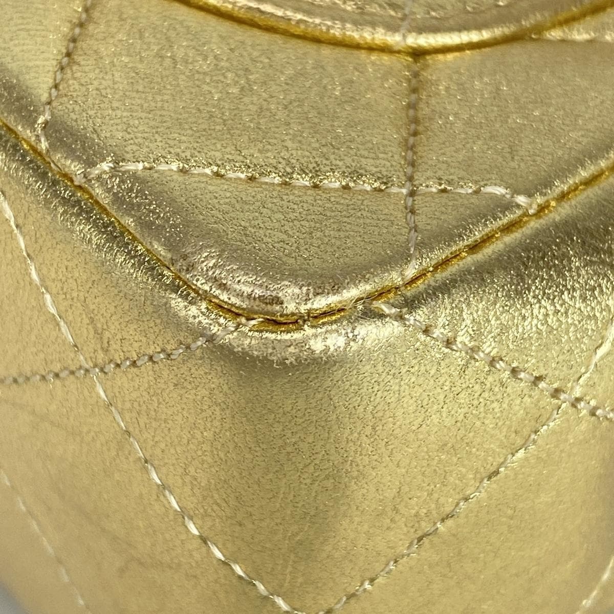 Chanel Mini Gold Metallic Timeless Square Bag