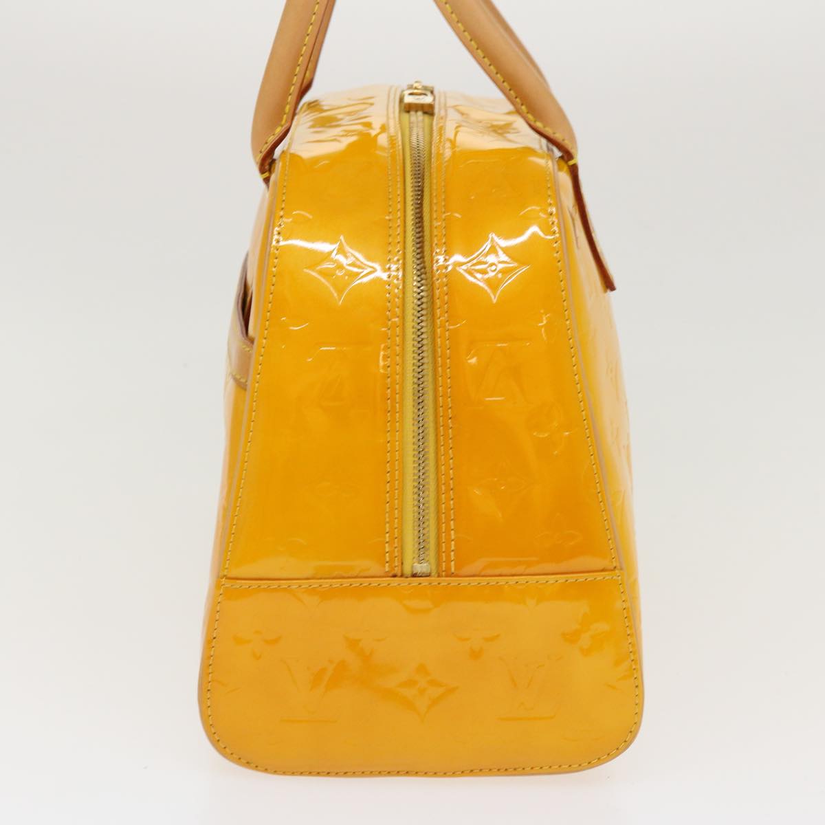 LOUIS VUITTON Monogram Vernis Tompkins Square Hand Bag Jaune M91102 38821