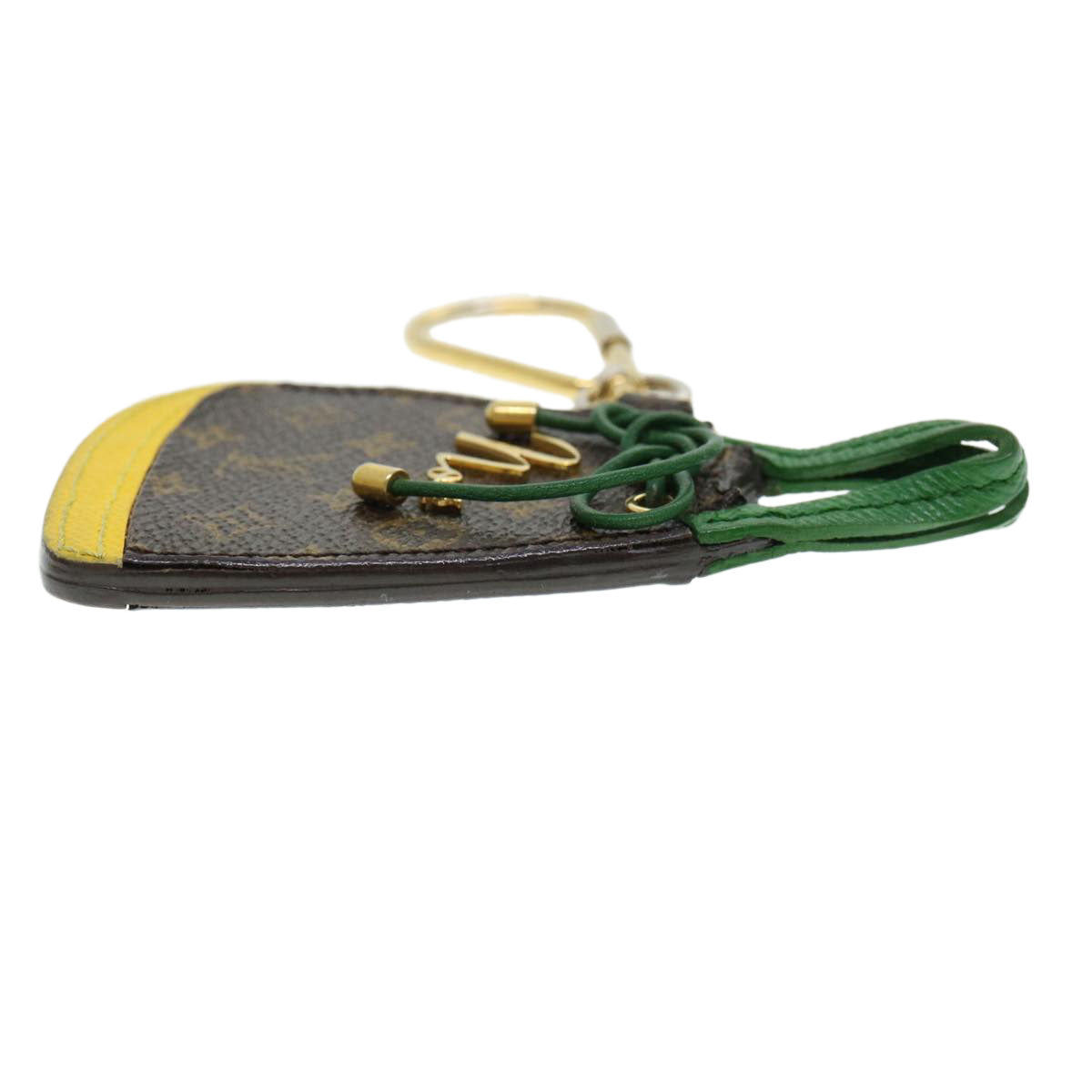 LOUIS VUITTON Porte Cles BB Noe Key Holder Green Yellow M66182 LV 38961