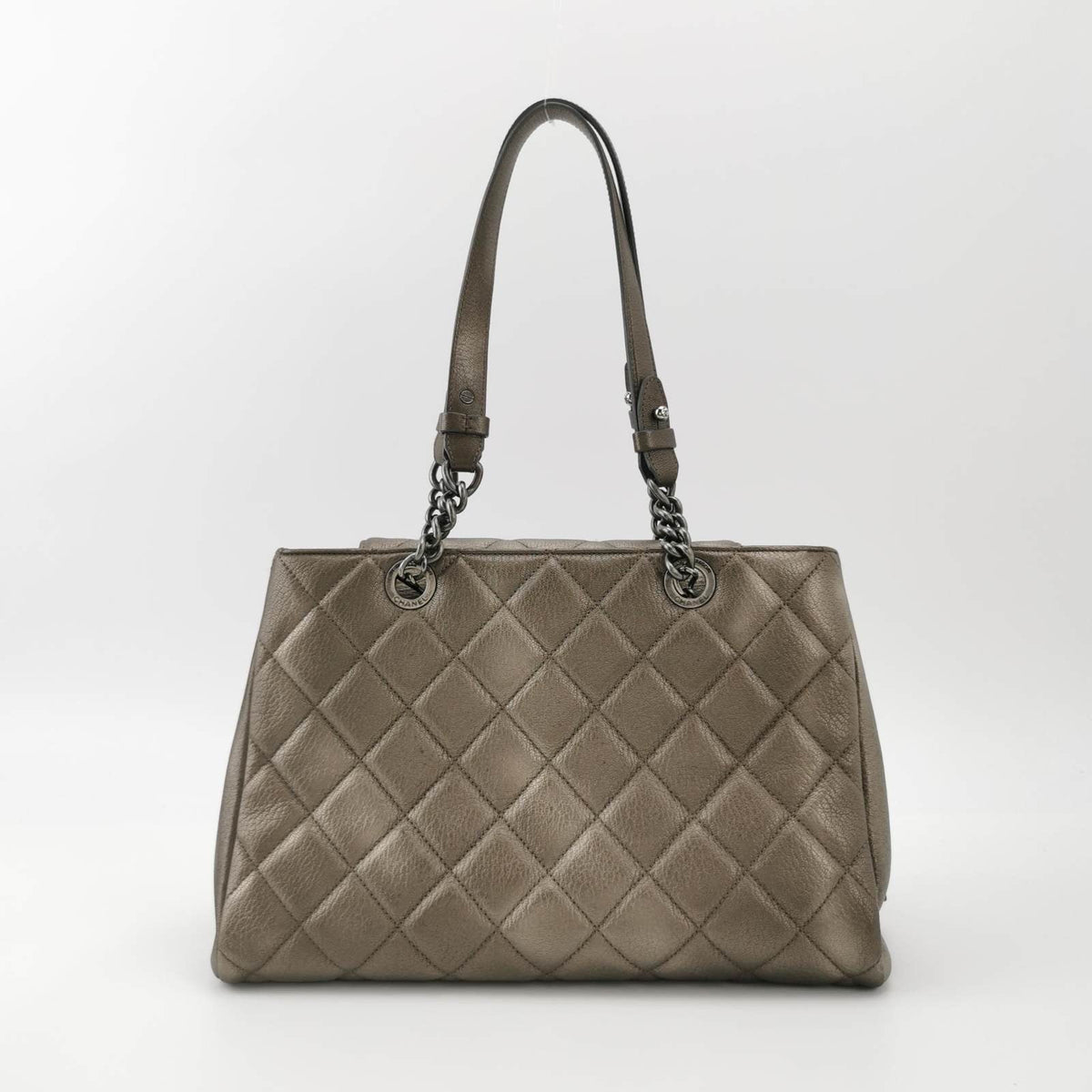 Chanel Portobello ChainTote Bag Bronze Metallic Silver Calfskin
