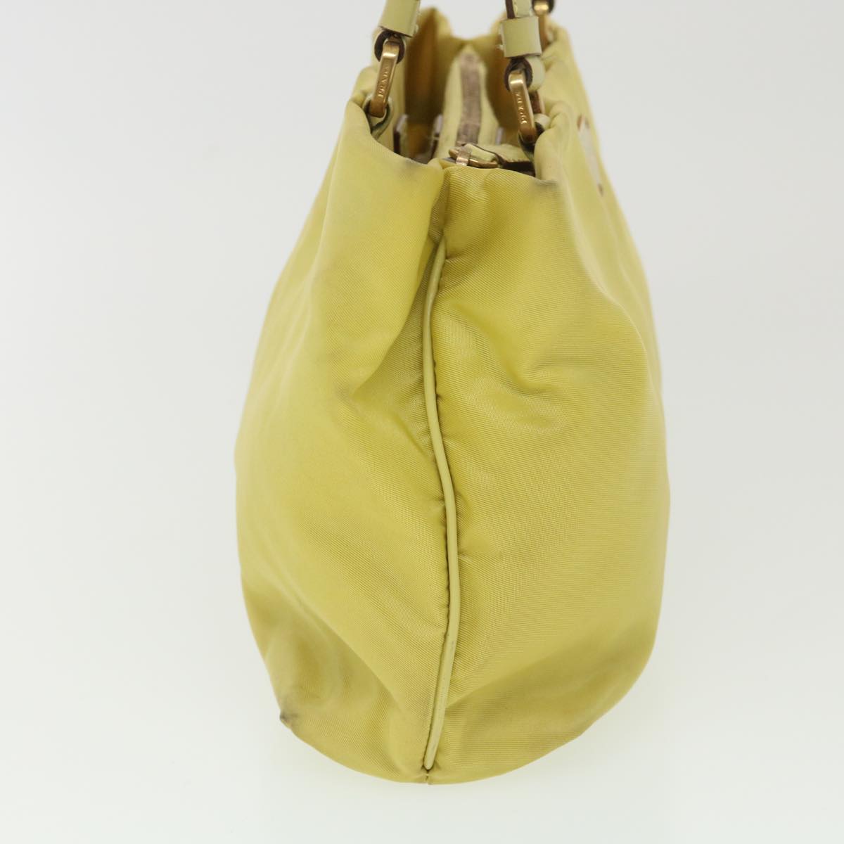Prada Shoulder Bag Nylon Yellow 39147
