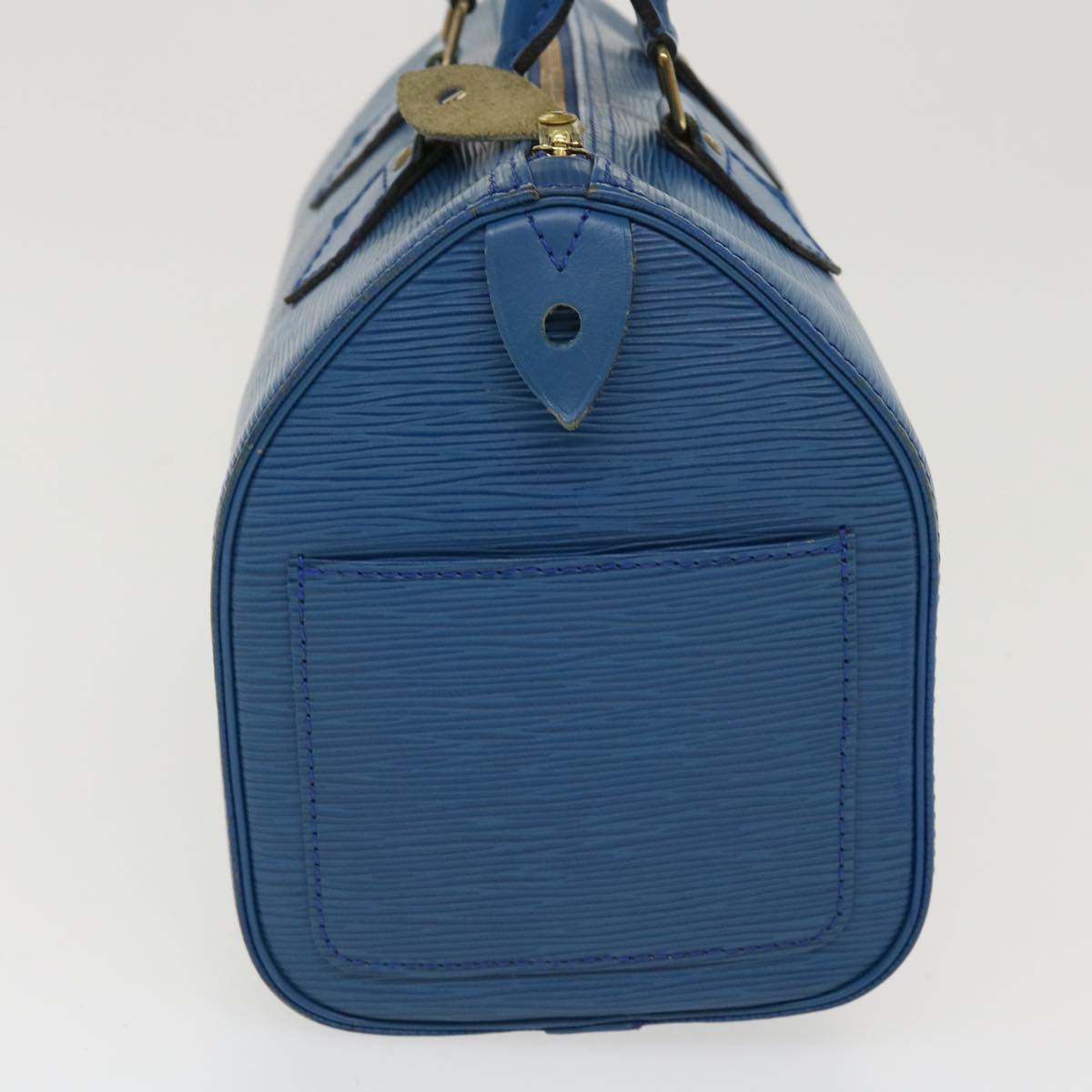 LOUIS VUITTON Epi Speedy 25 Hand Bag Toledo Blue M43015 LV 39534