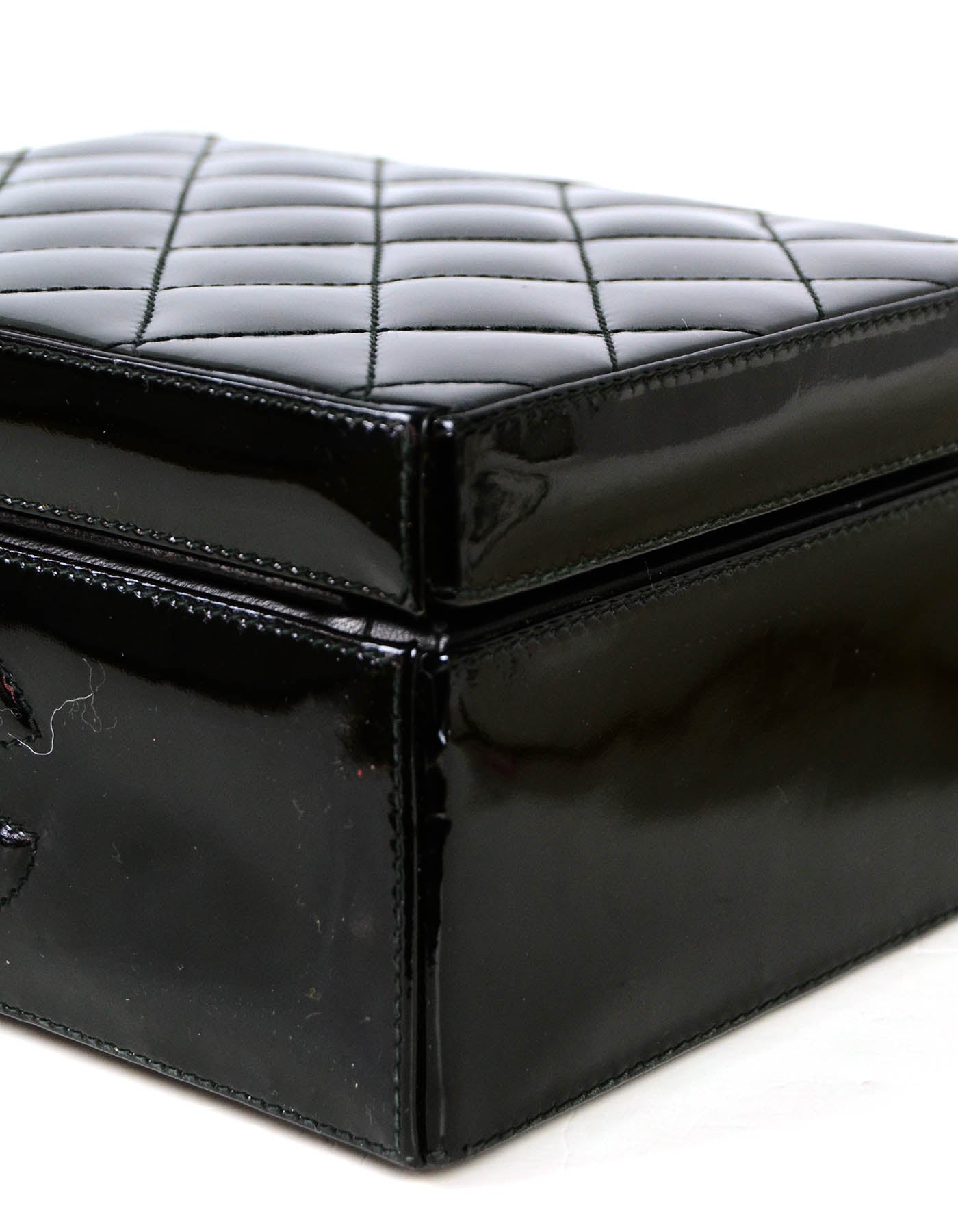 Chanel Vintage Black Patent Hardcase Shoulder/Crossbody Bag