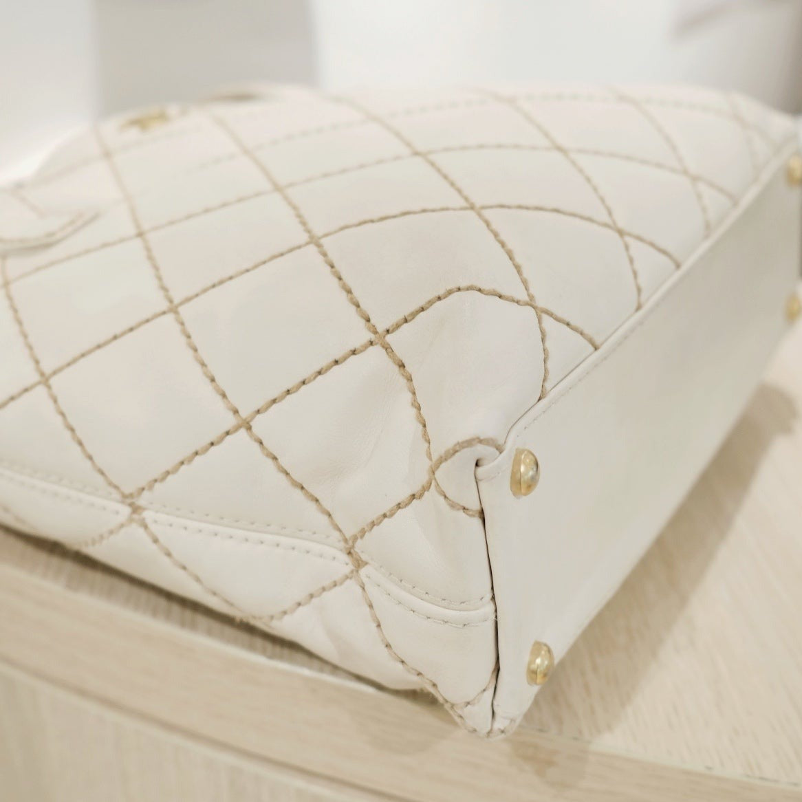 Chanel vintage wild stitch cc tote bag