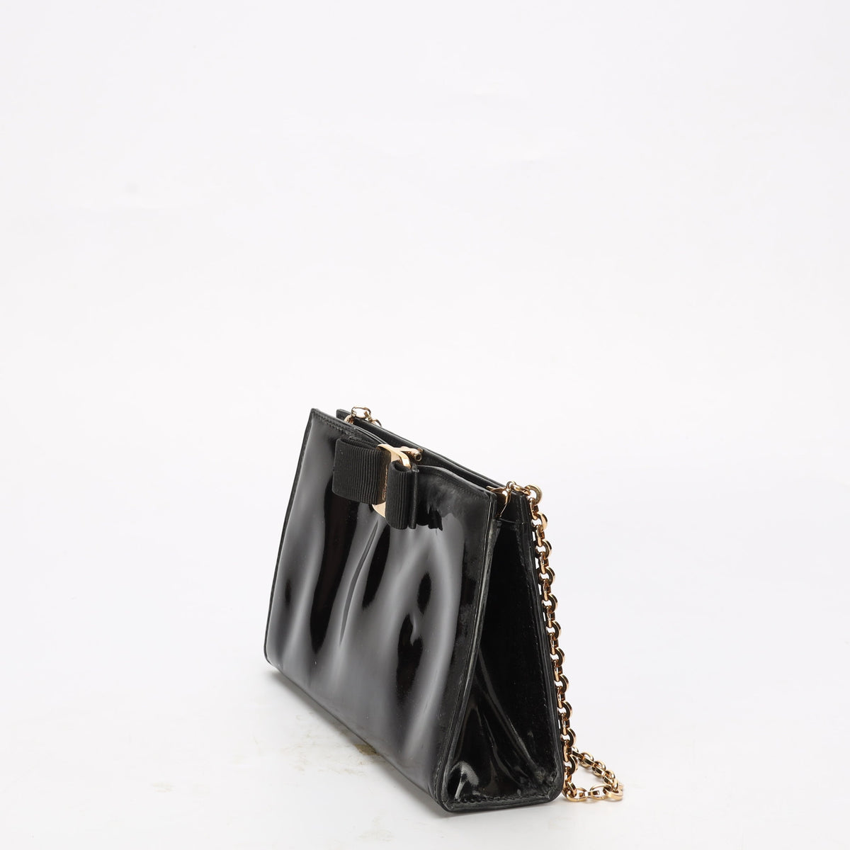 Salvatore Ferragamo Black Vara Bow Shoulder Bag