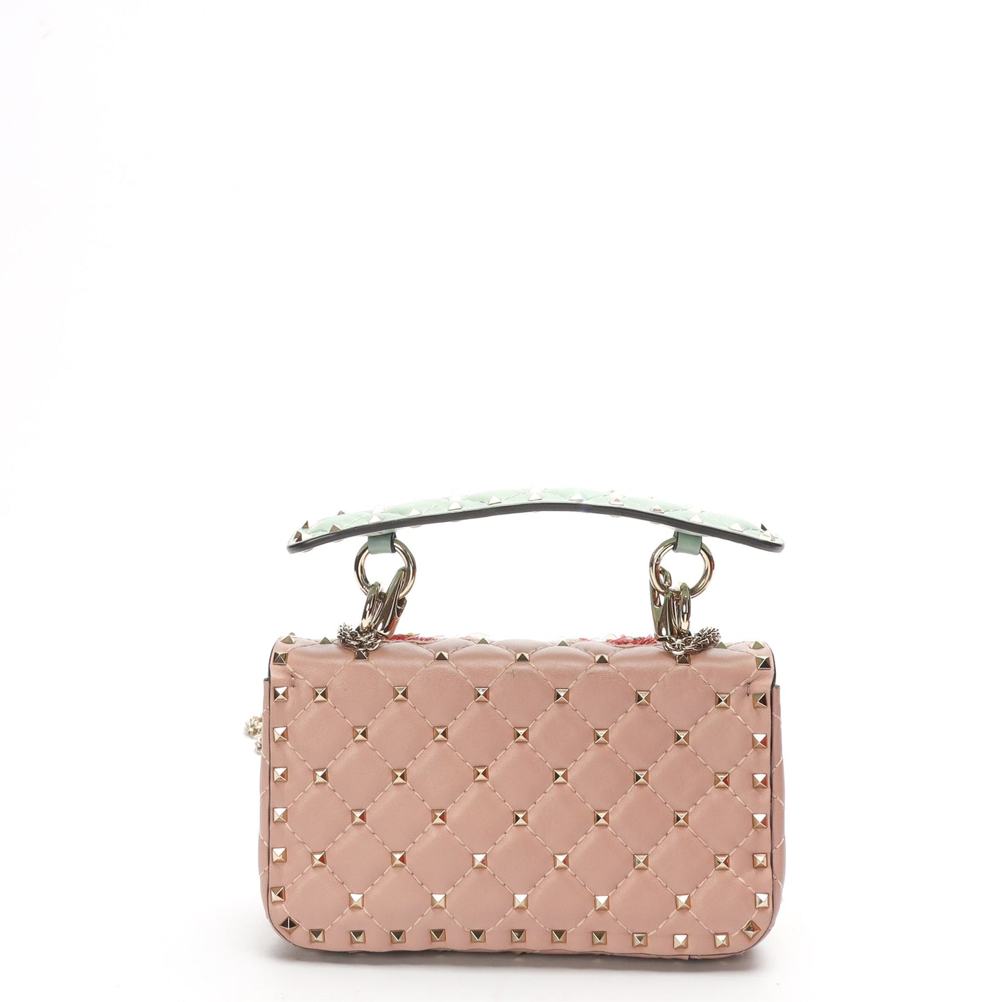 Valentino Garavani Rockstud Spike Floral Crossbody Satchel Bag