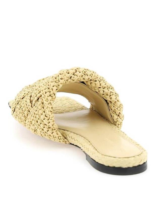 Luxury Bottega Veneta Lido Intrecciato Flat Slipper Beige