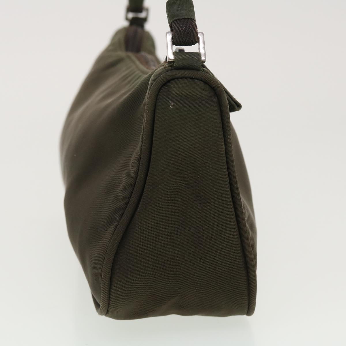 PRADA Accessory Pouch Nylon Khaki Auth 40332
