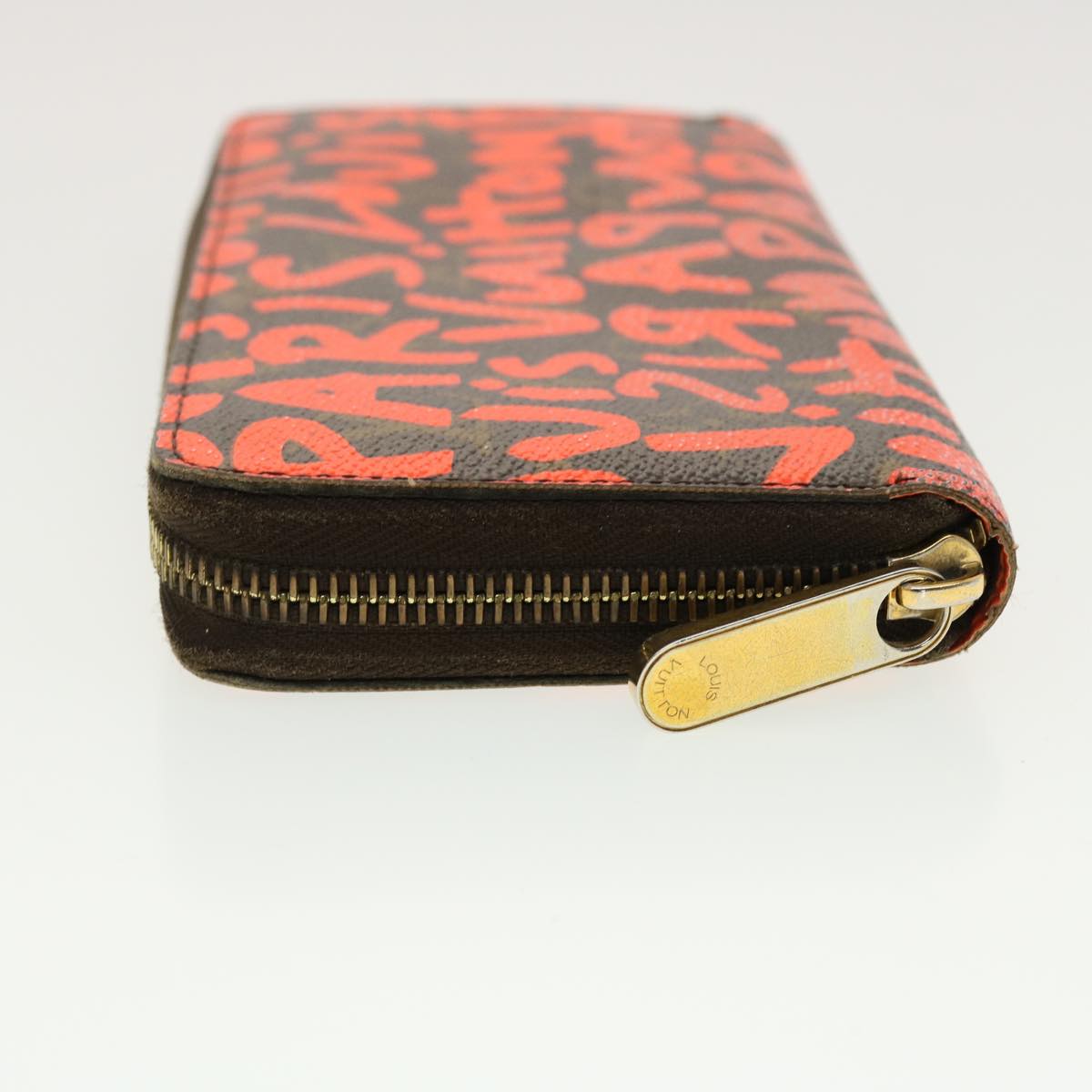 LOUIS VUITTON Monogram graffiti Zippy Wallet Long Orange M93711 LV 40567