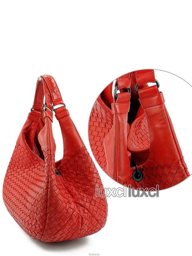 Luxury Bottega Veneta Intrecciato weaving Campana shoulder bag