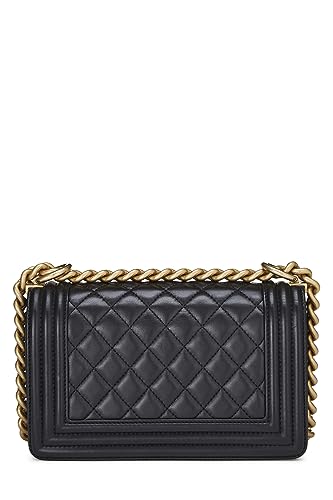 Chanel, Black Quilted Lambskin Boy Bag Small, Black