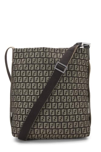 Fendi, Brown Zucchino Canvas Messenger, Brown