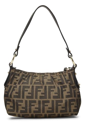 Fendi, Brown Zucca Canvas Shoulder Bag Mini, Brown