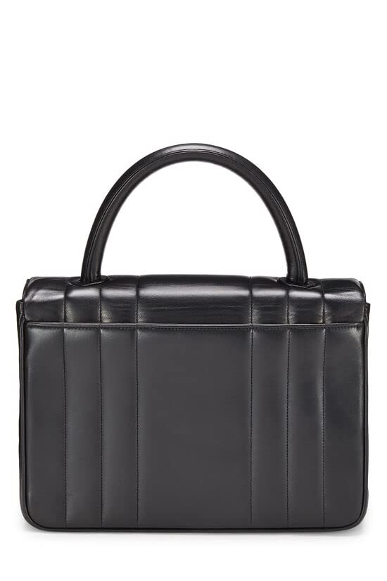 CHANEL, Black Vertical Lambskin Kelly , Black