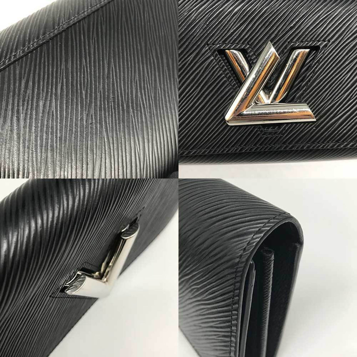 Louis Vuitton Noir Epi Leather Long Wallet (Bi-Fold)