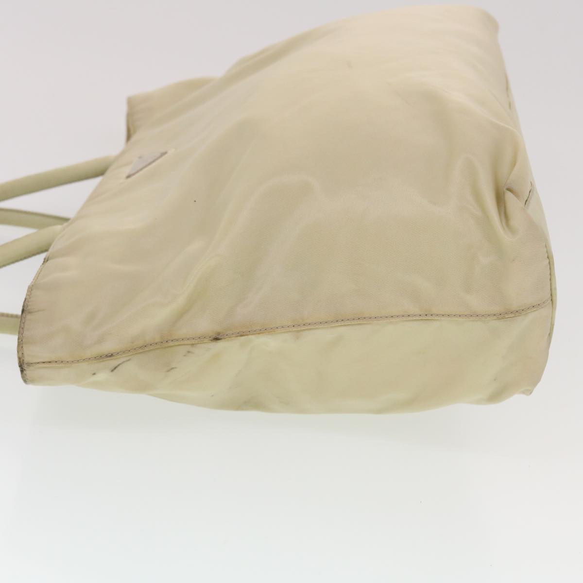 Prada Hand Bag Nylon Beige 43259