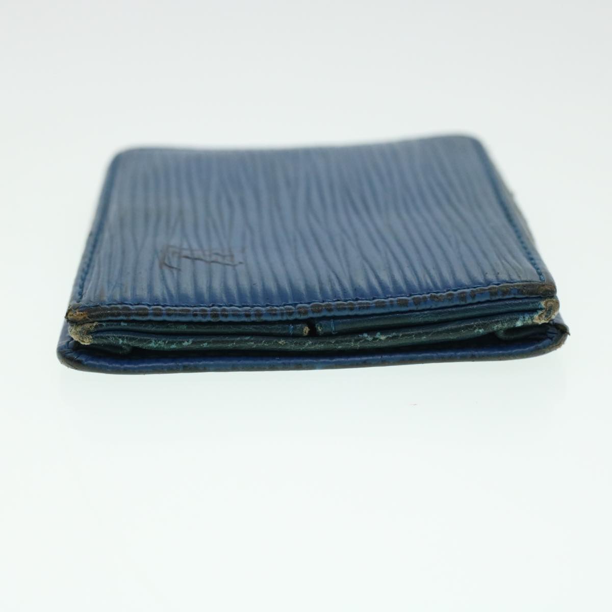 LOUIS VUITTON Epi Porte Monnaie Boite Coin Purse Blue M63695 LV 43541