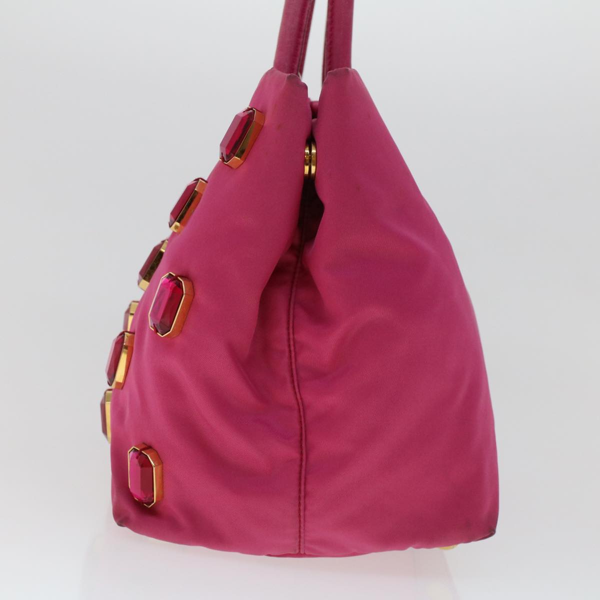 Prada Tote Bag Nylon Pink 43931