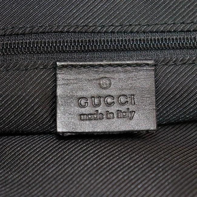 Gucci Gg Web And Shoppers Black Large G Logo Print Leathercanvas Tote