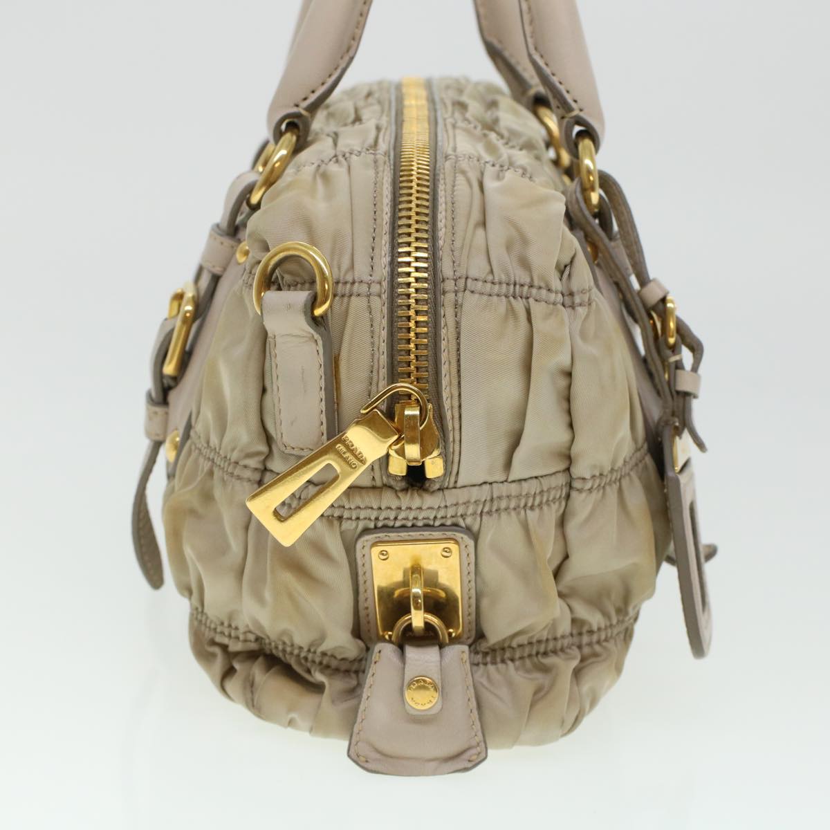 Prada Hand Bag Nylon 2way Shoulder Bag Khaki 44052
