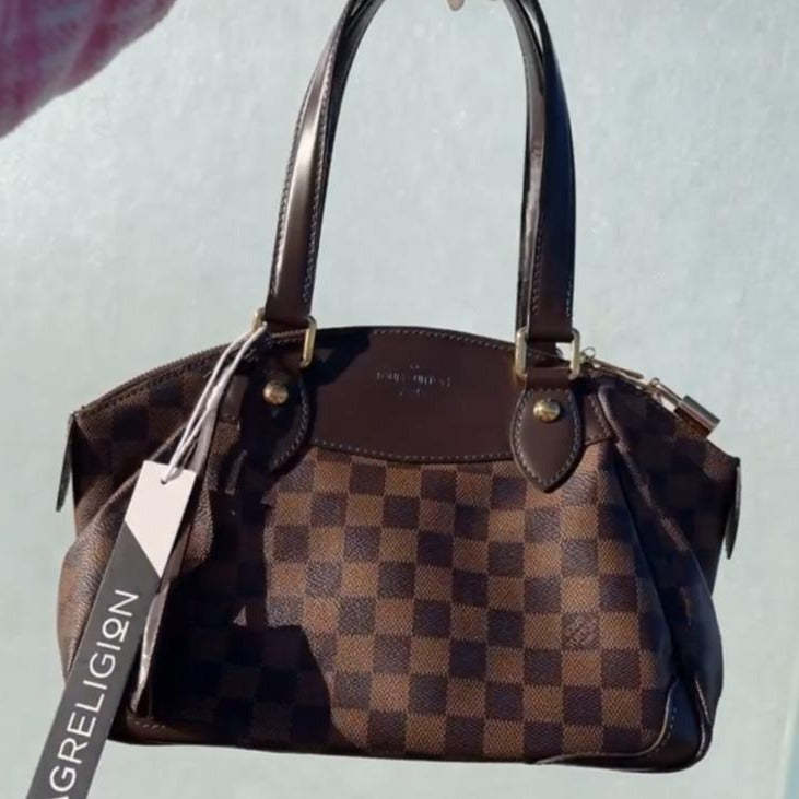 Louis-Vuitton Verona PM Ebene Damier Canvas Handbag