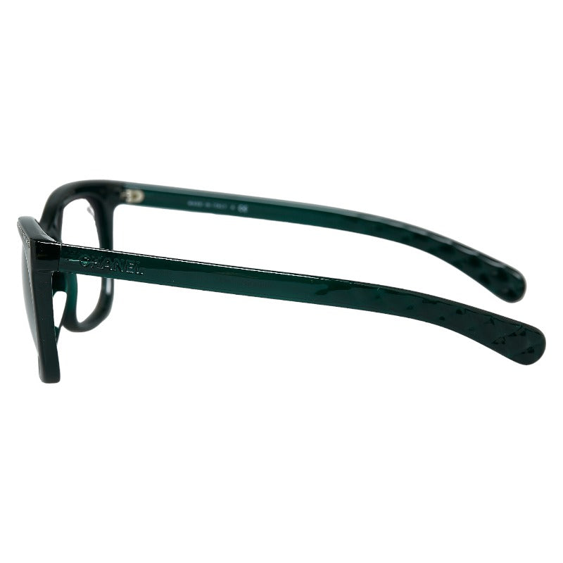 Chanel Mattress Chain un Glasses 6041 Green Brown Lady Chanel