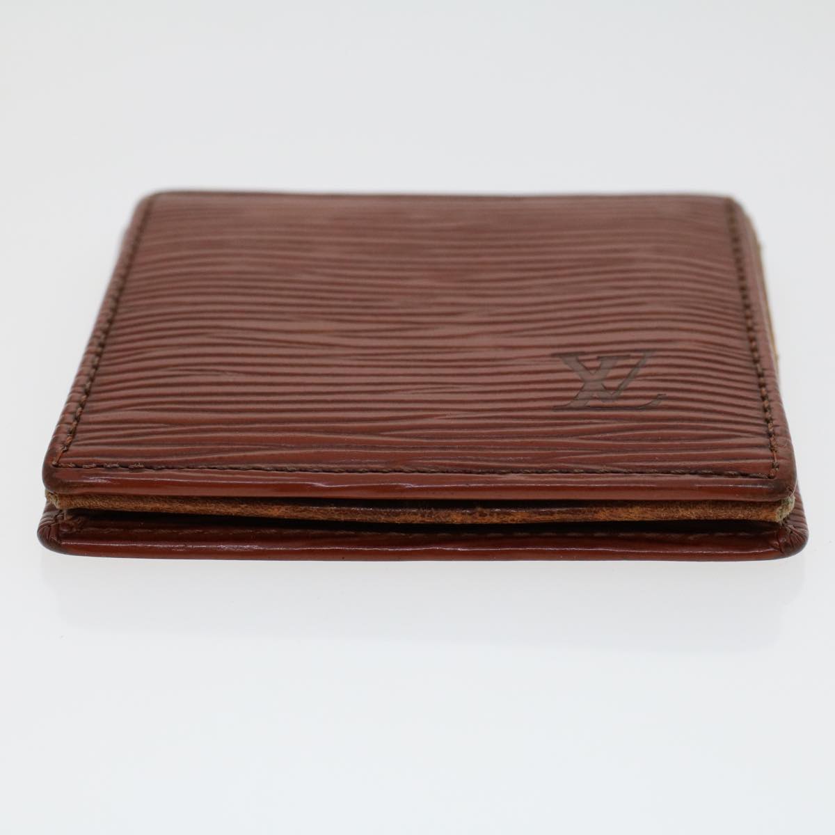 LOUIS VUITTON Epi Porte Monnaie Boite Coin Purse Brown M63693 LV 45012