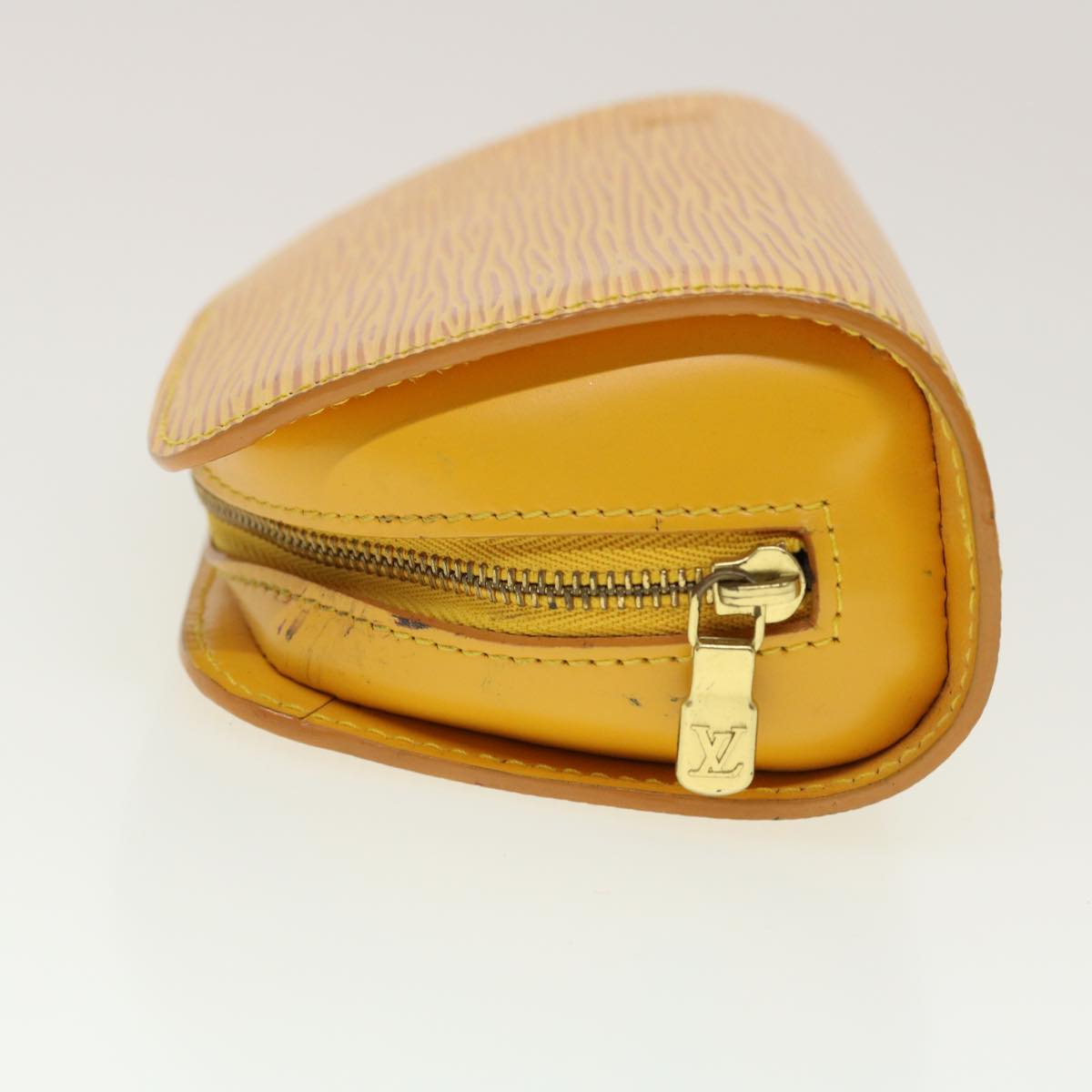 LOUIS VUITTON Epi Dauphine PM Pouch Yellow M48449 LV 45144