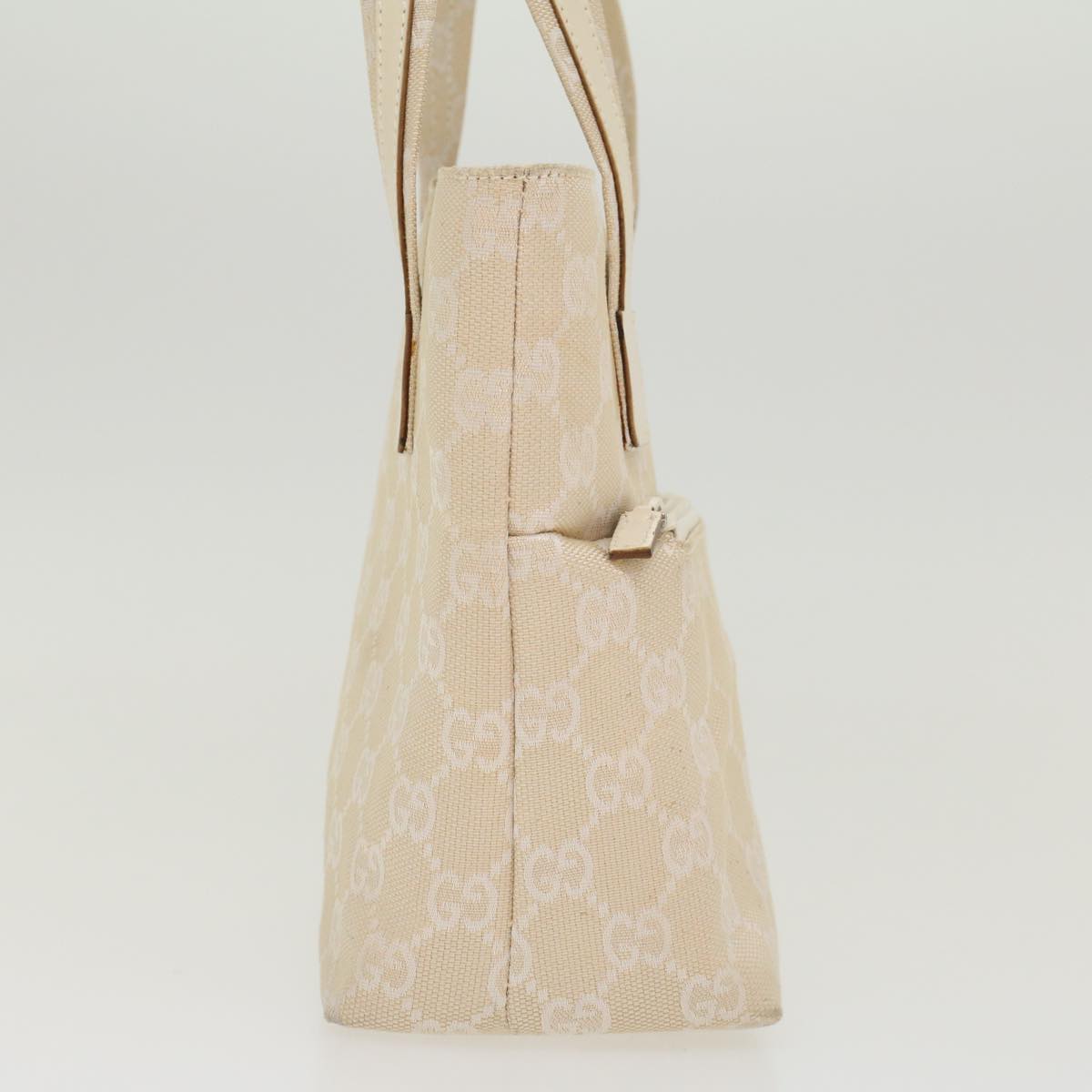 GUCCI GG Canvas Hand Bag Canvas Beige 45852