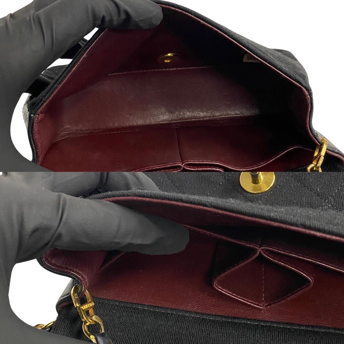 Chanel CC Satin Jersey Full Flap Bag Canvas Crossbody Bag in Good condition