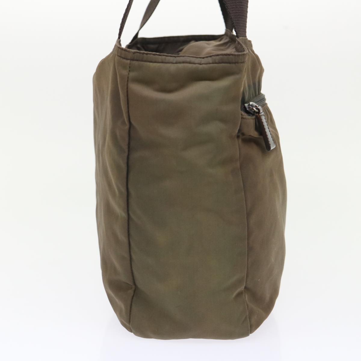 Prada Tote Bag Nylon Khaki 46166