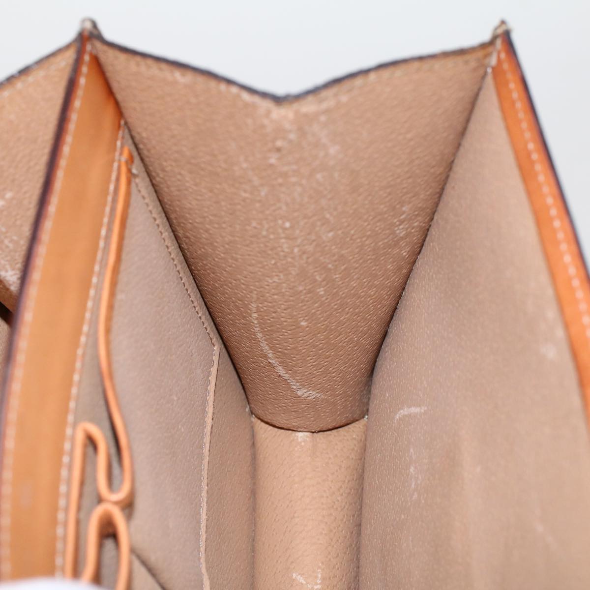 Celine Macadam Canvas Hand Bag PVC Leather 2way Brown 46306