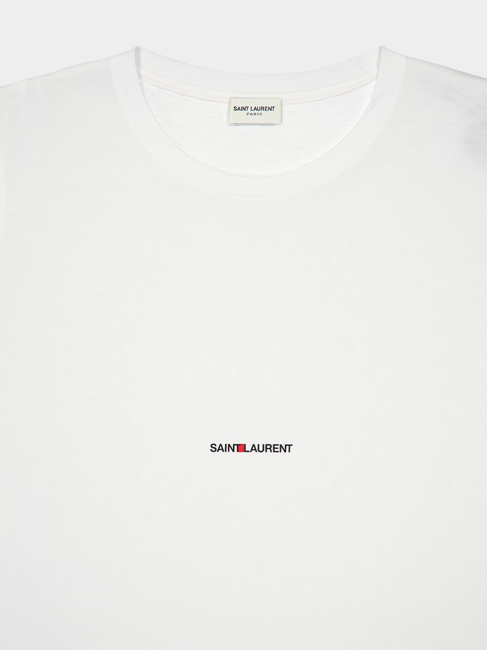 White Logo Rive Gauche Cotton T-Shirt