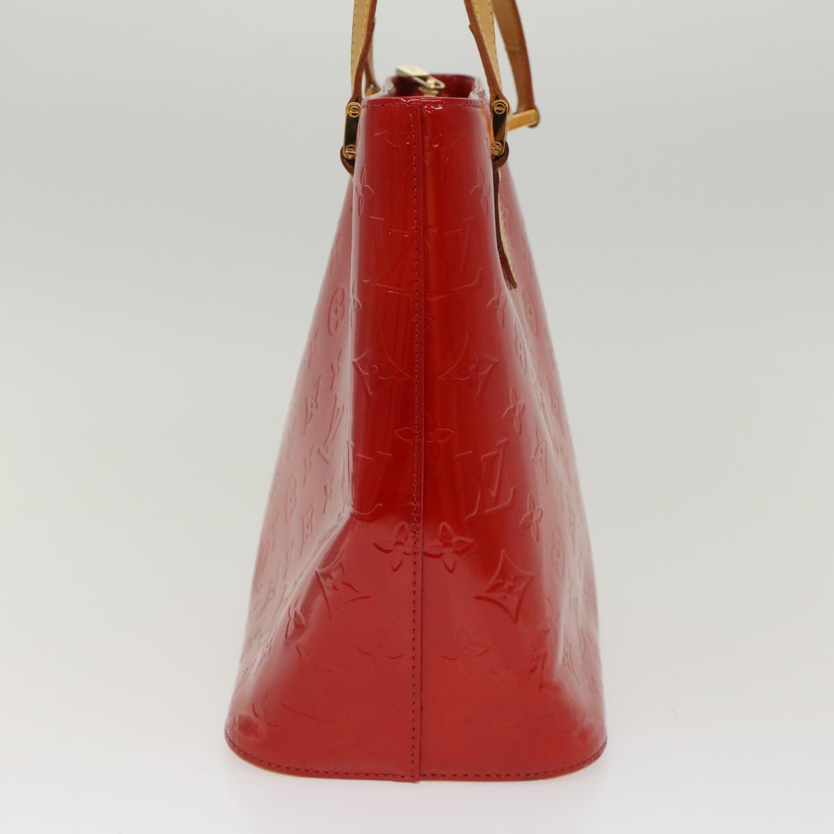 LOUIS VUITTON Monogram Vernis Houston Hand Bag Red M91092 LV 47972