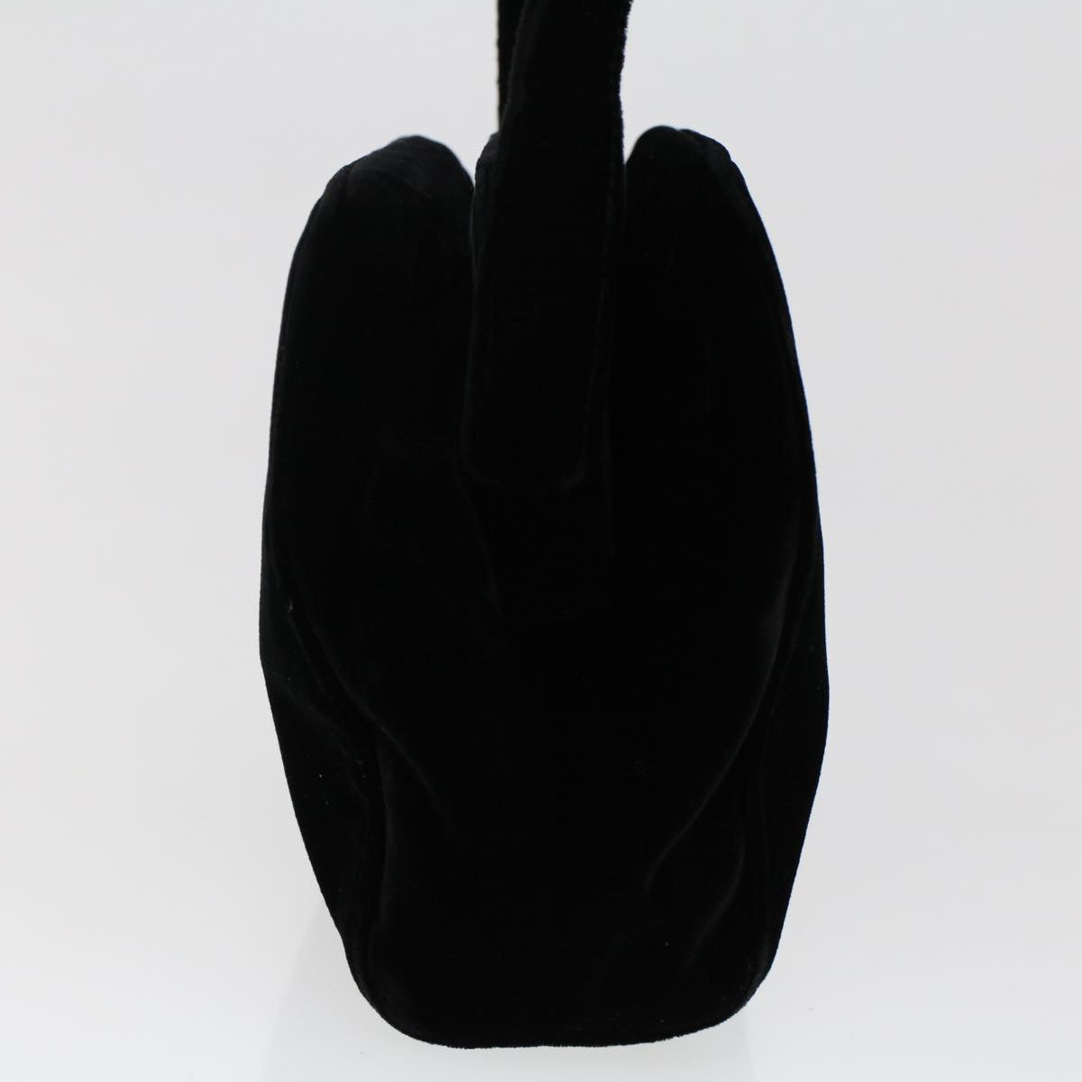 Prada Shoulder Bag Velor Black 48128
