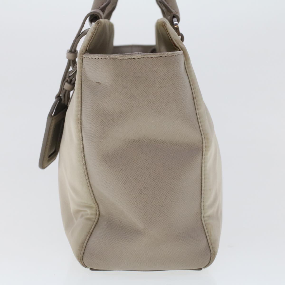 Prada Hand Bag Nylon Leather Gray 48188