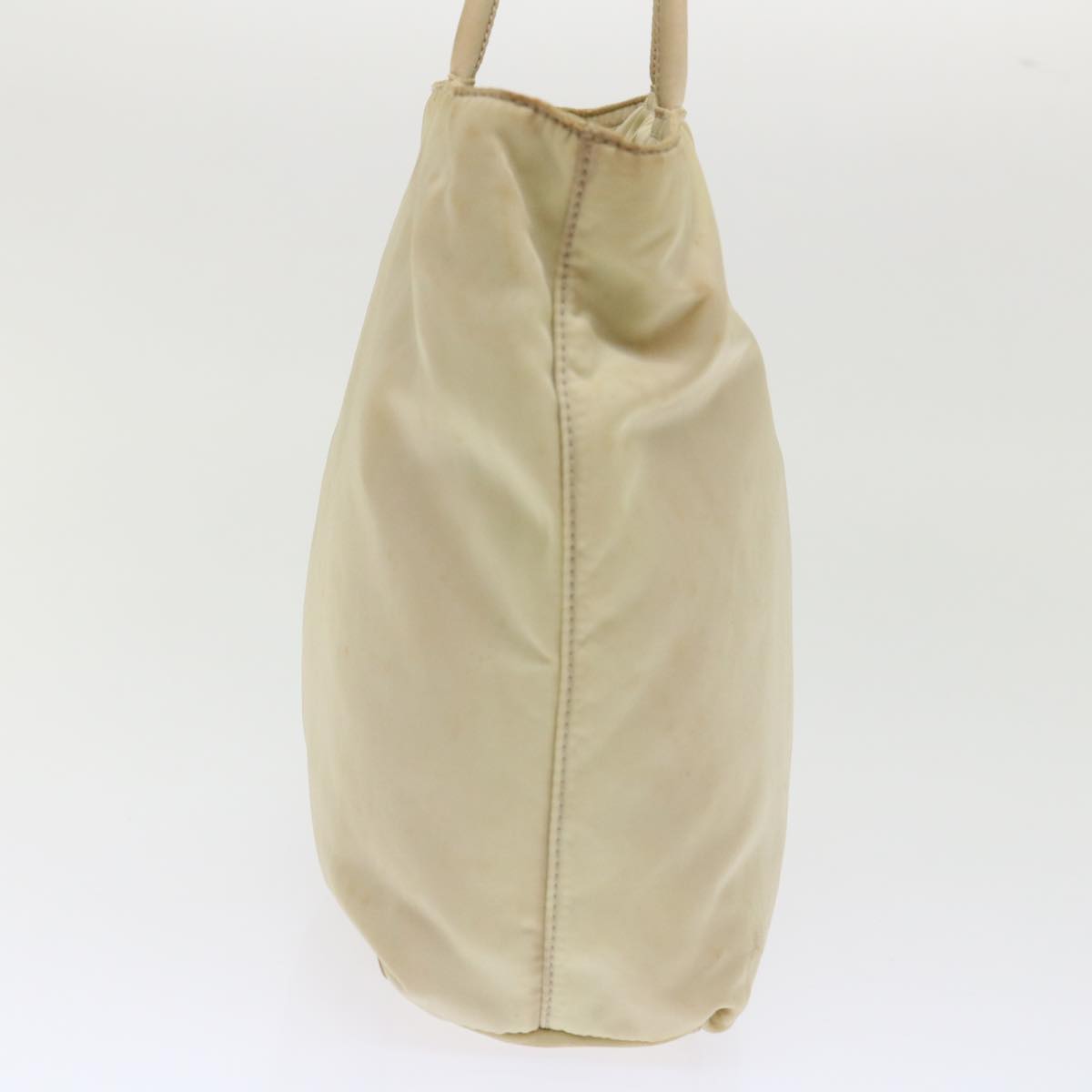 Prada Hand Bag Nylon Beige 48236