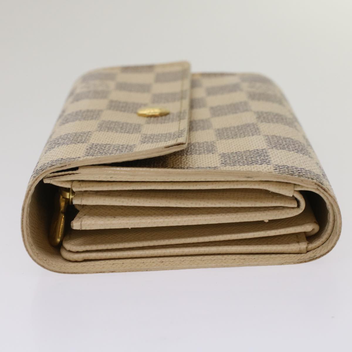 LOUIS VUITTON Damier Azur Portefeuille Alexandra Wallet N63068 LV 48625