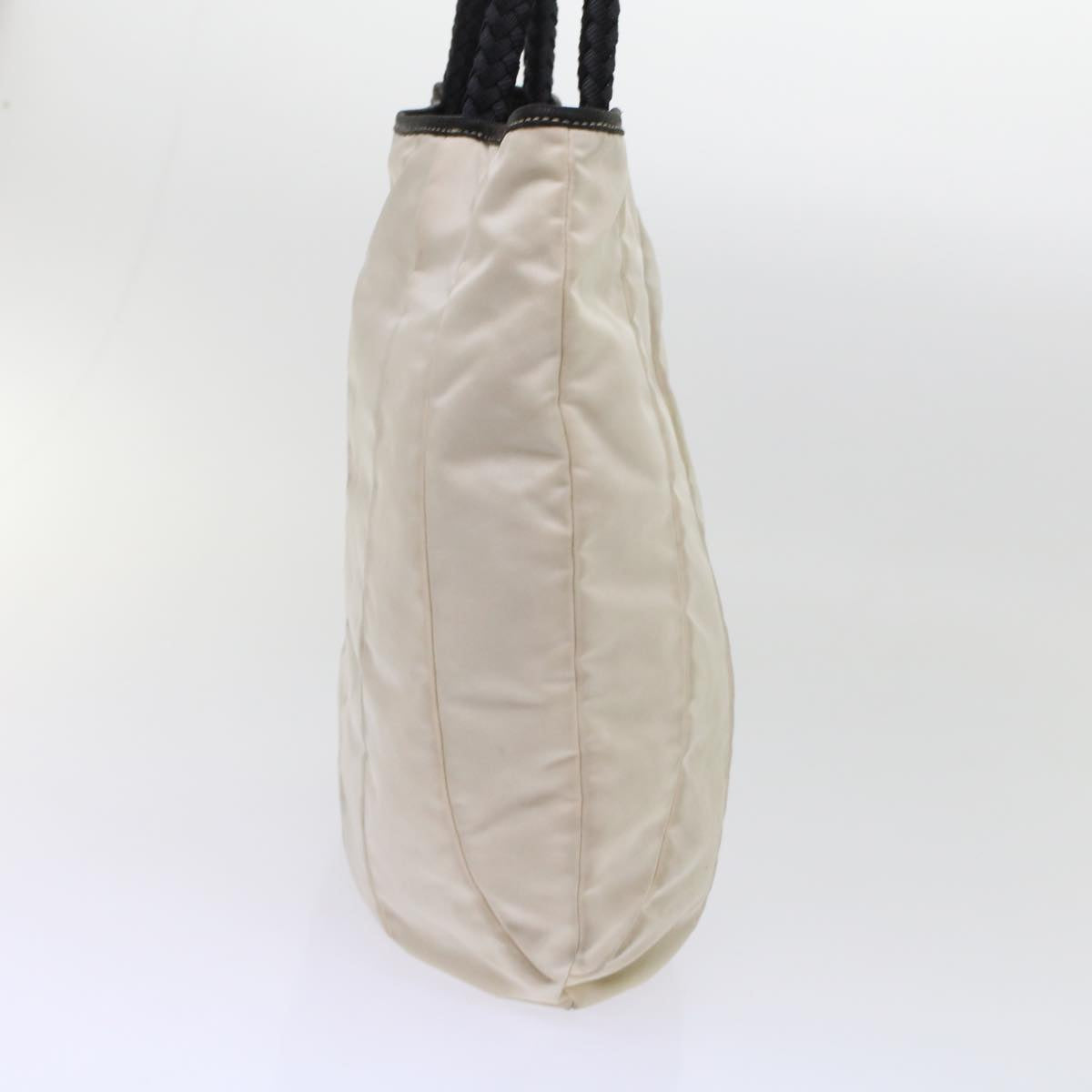Prada Hand Bag Nylon Ivory 48756