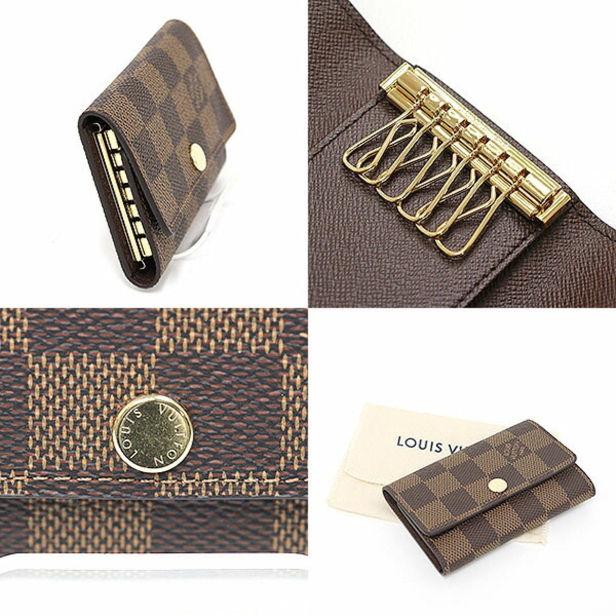 Louis Vuitton Damier Canvas Ebene Damier Canvas Keycase