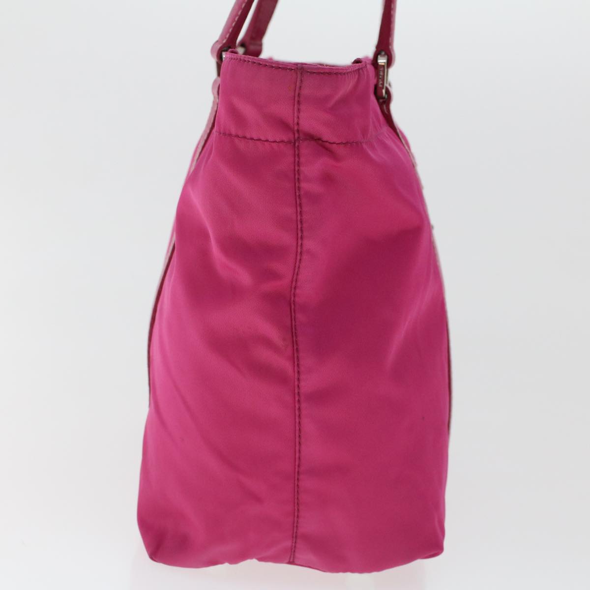 Prada Hand Bag Nylon Leather Pink 49021
