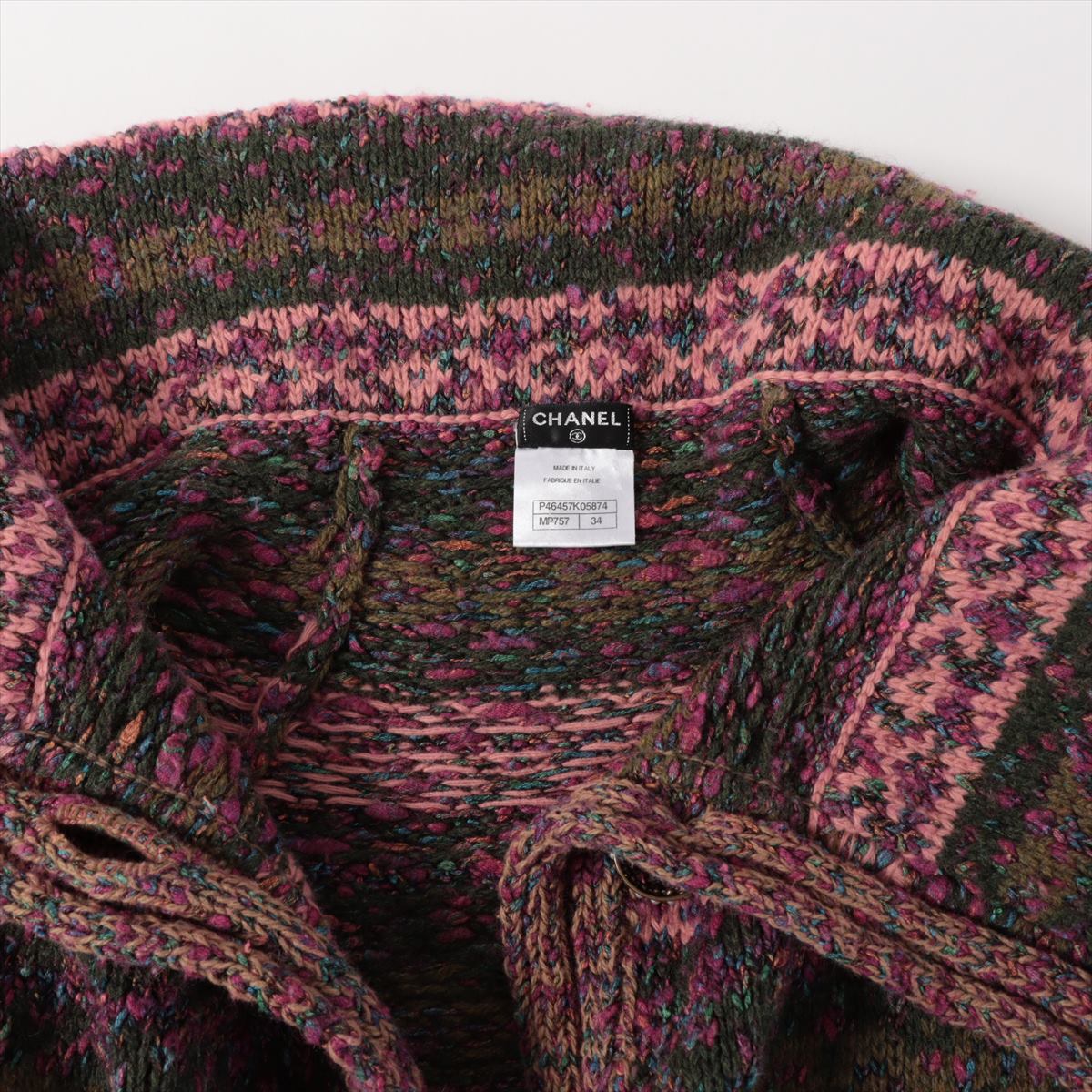 Chanel Grippor Cotton x Wool Cardigan 34 Multicolor P46457K05874