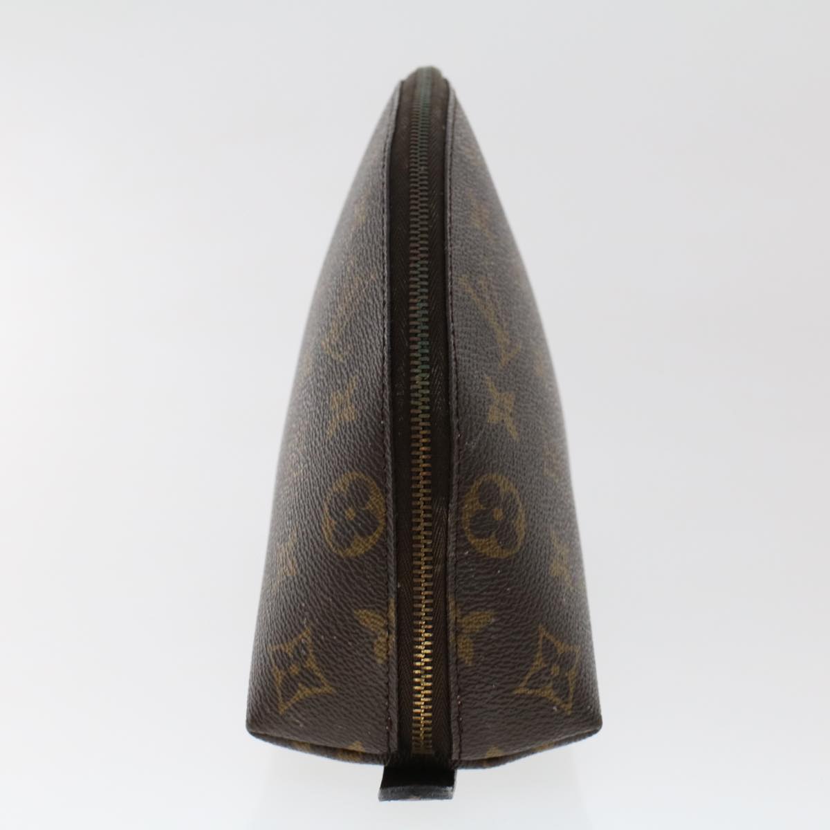 LOUIS VUITTON Monogram Trousse Demi Ronde Cosmetic Pouch M47520 LV 49187