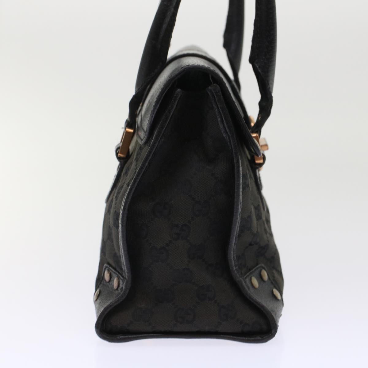 GUCCI GG Canvas Hand Bag Black 49297