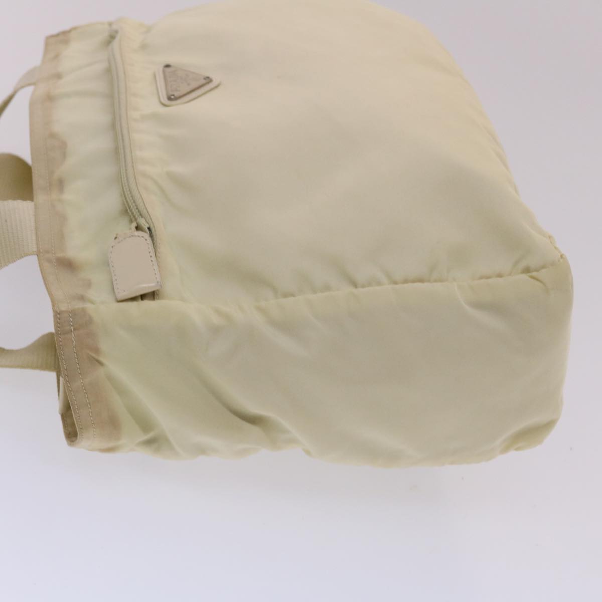 Prada Shoulder Bag Nylon Beige Cream 49303